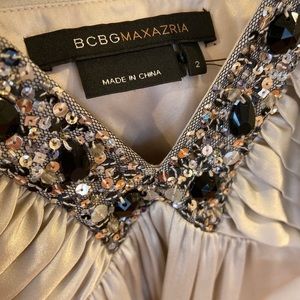 BCBGMaxAzria size 2 silver black cocktail dress